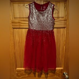 Wonder Nation Red with gold Sequin Dress